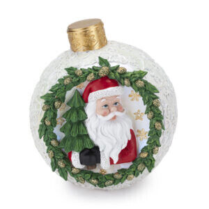 BOLA DE NATAL ESFERA BRANCA  25X28cm D18850 