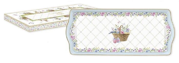 Travessa em porc. 35x15cm Primavera em Flor