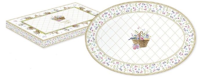 Travessa Oval porc. 35x23,5cm Primavera em Flor