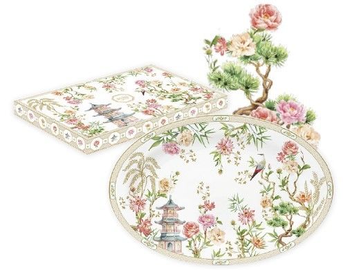Travessa porc. oval 35x23,5cm Jardins d