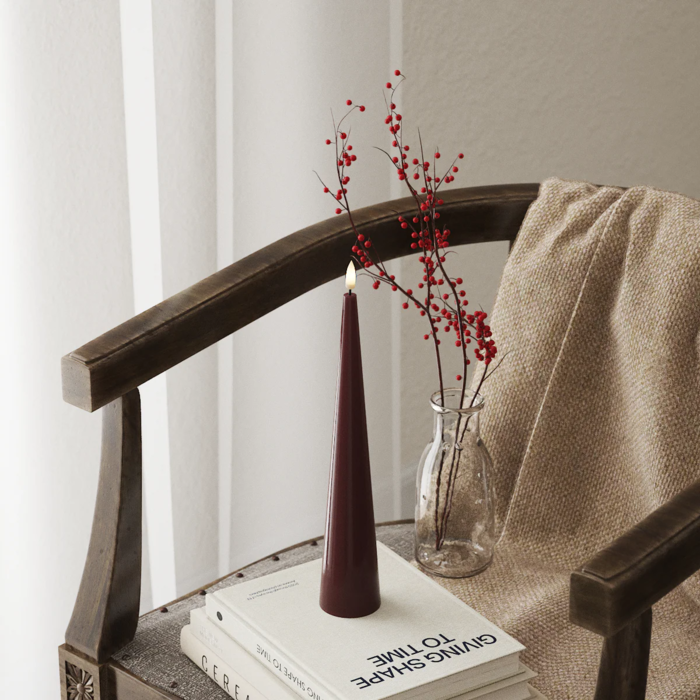 Cone candle vermelho 28cm