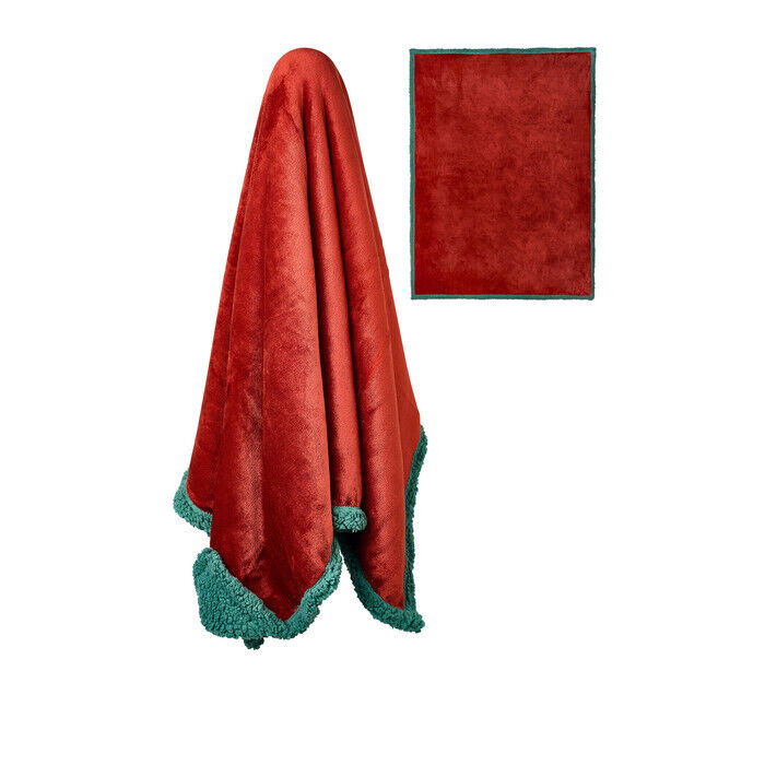 MANTA NATAL RED/GREEN 160x190cm MD240806