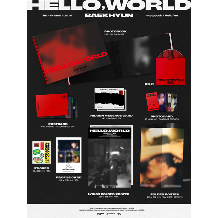 BAEKHYUN - HELLO, WORLD (THE 4TH MINI ALBUM) PHOTOBOOK VER