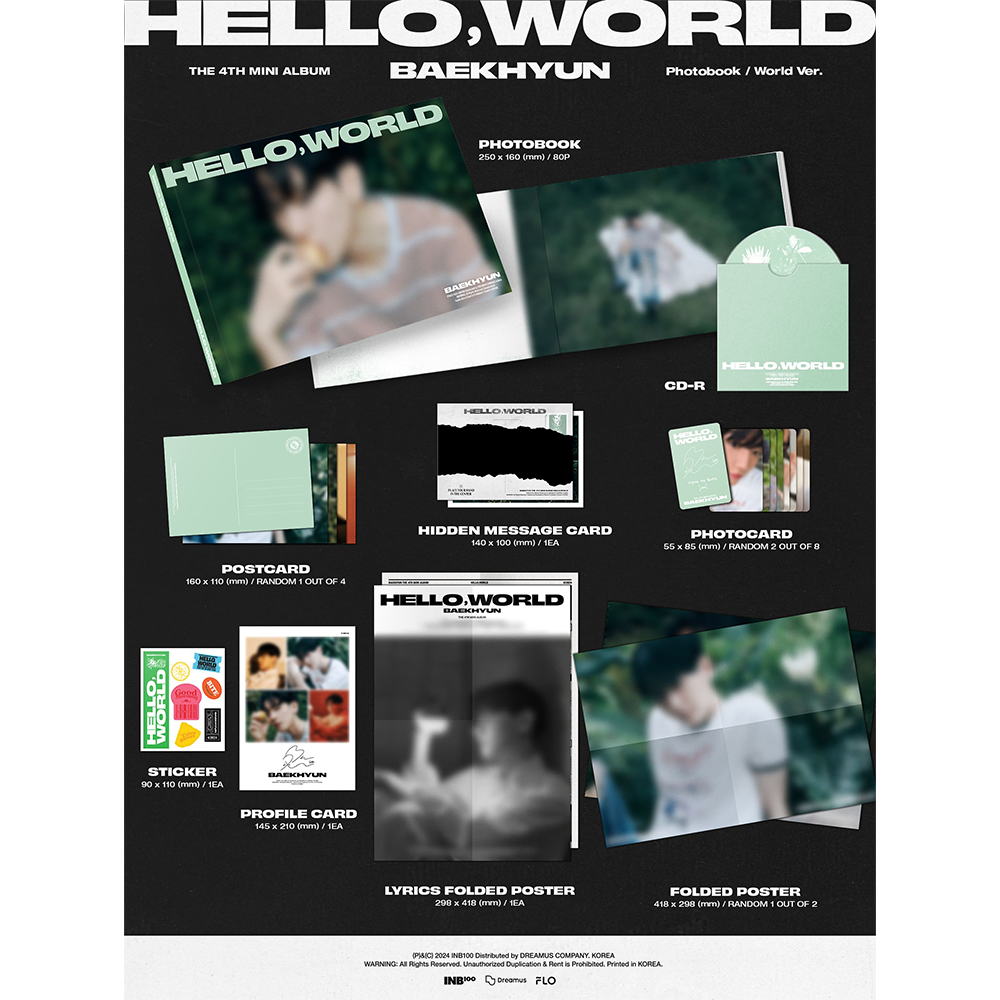 BAEKHYUN - HELLO, WORLD (THE 4TH MINI ALBUM) PHOTOBOOK VER 2