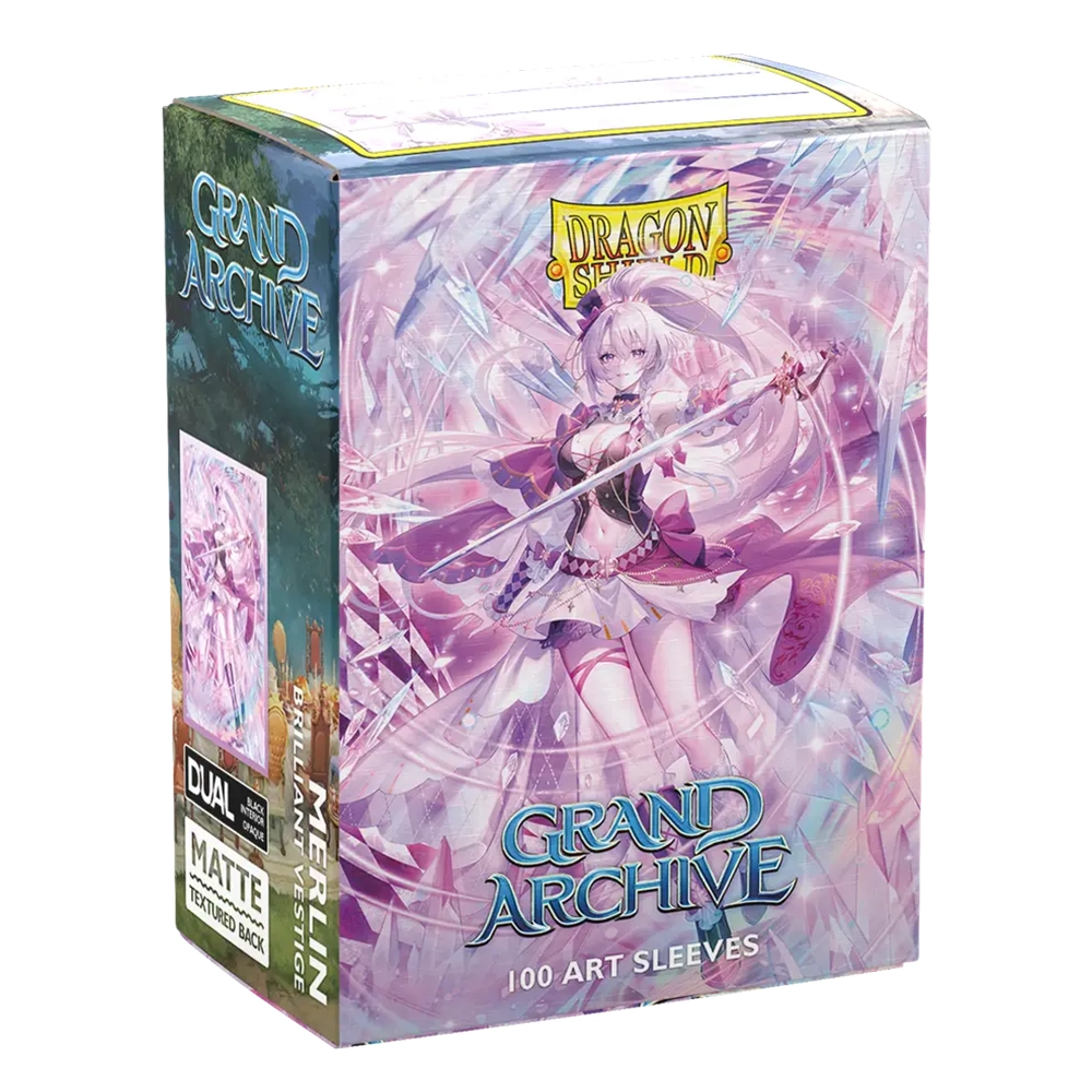 Dragon Shield Card Sleeves - Standard Size Matte Dual Art Sleeves (100) - Grand Archive Merlin Veritor