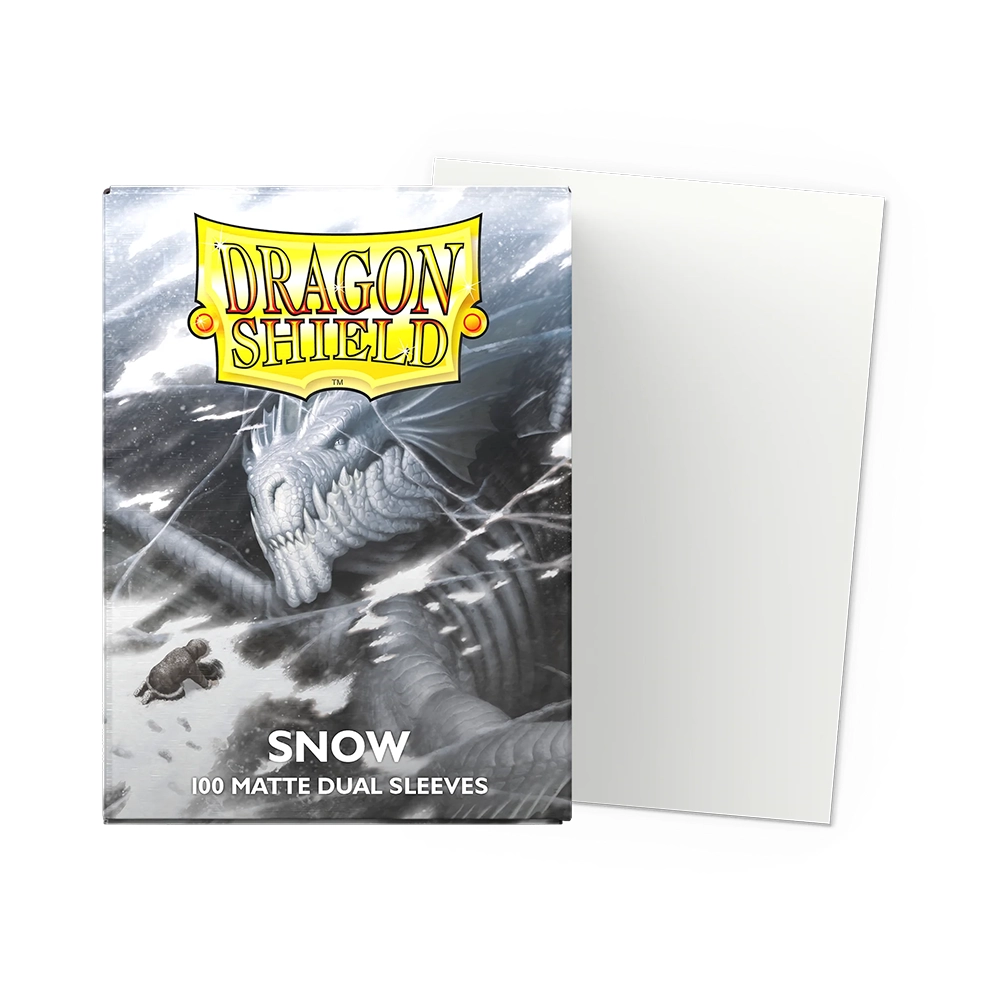 Dragon Shield Card Sleeves - Standard Size Matte Dual Sleeves (100) - Snow
