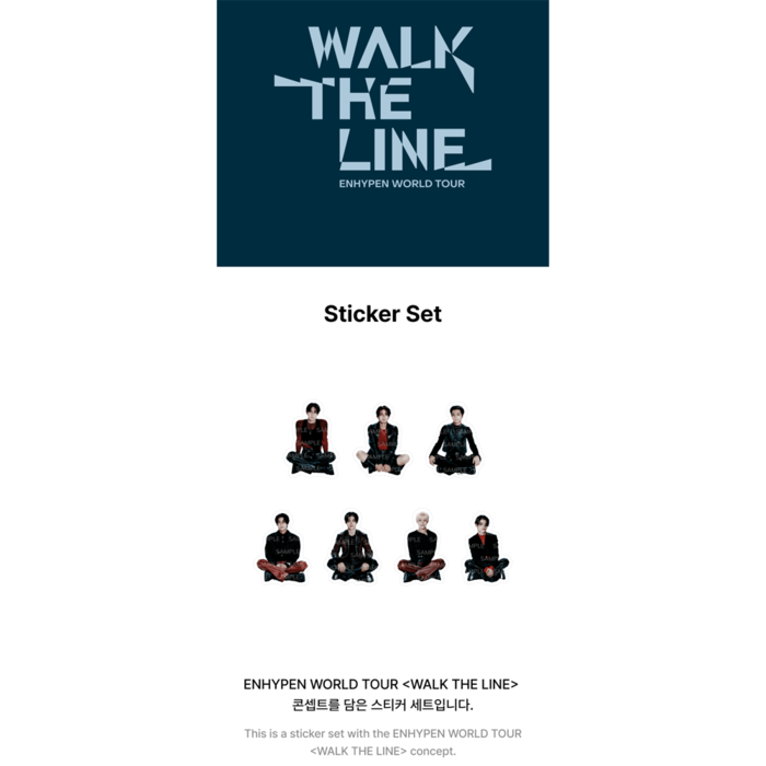 ENHYPEN - WALK THE LINE WORLD TOUR OFFICIAL STICKER SET
