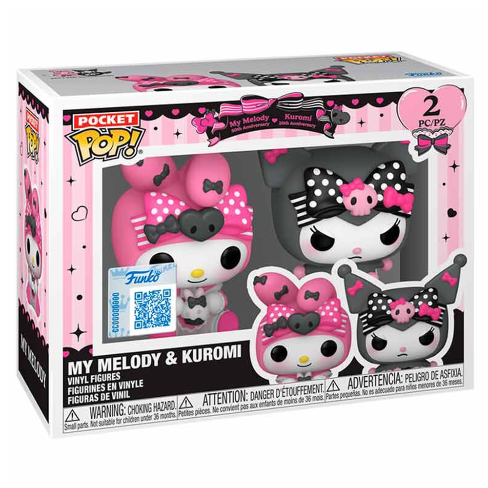 Funko Pocket POP! Sanrio My Melody 50th Anniversary Kuromi 20th Anniversary My Melody & Kuromi 2-Pack 0