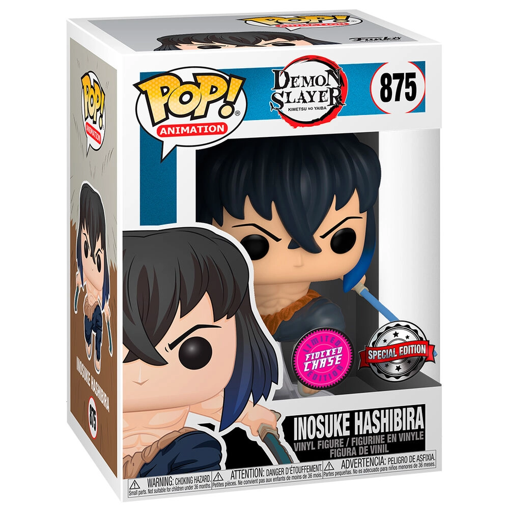 Funko POP! Animation Demon Slayer Inosuke Hashibira (Flocked Chase & Limited Edition) #875 0