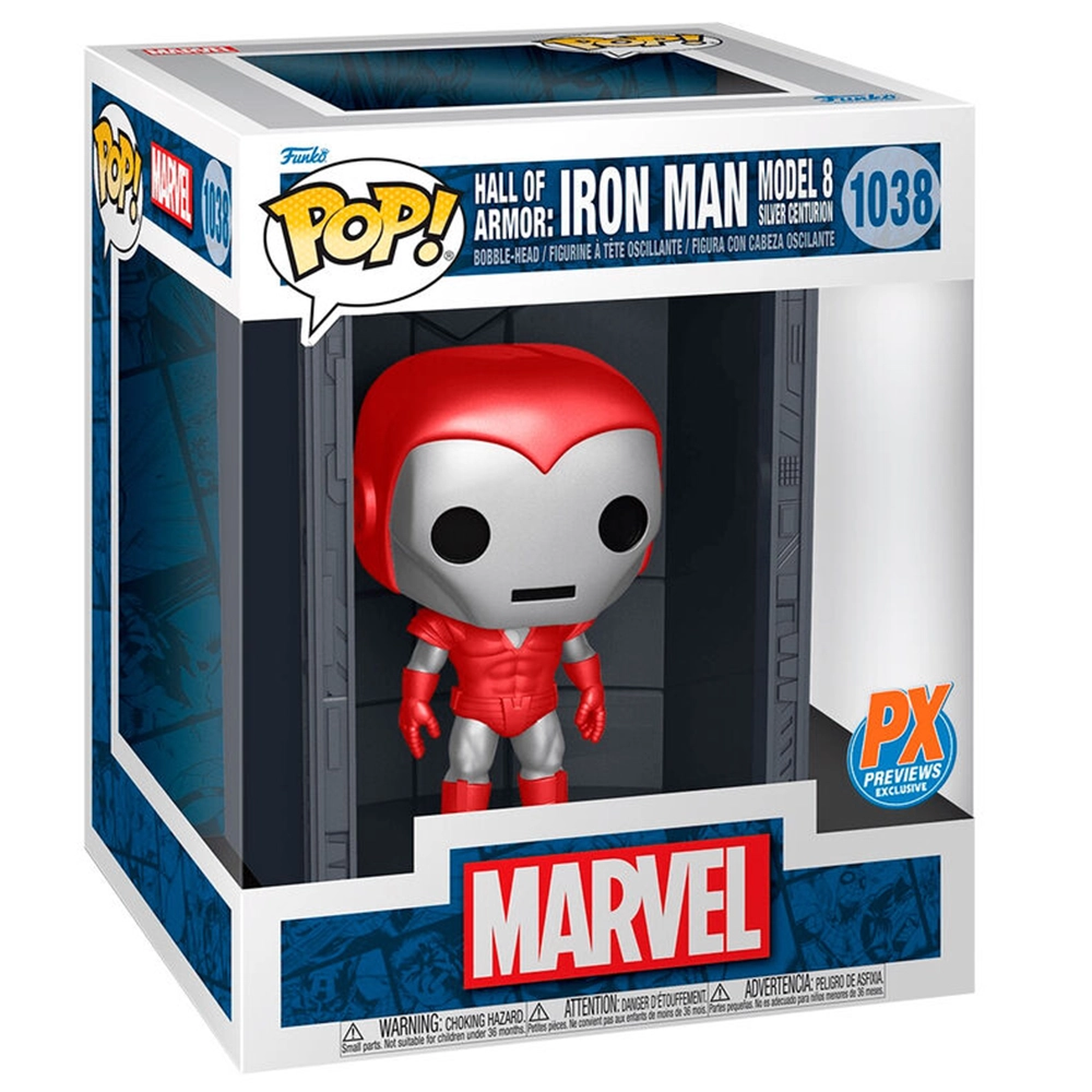 Funko POP! Deluxe Marvel Hall Of Armor: Iron Man Model 8 Silver Centurion #1038 (Special Edition)