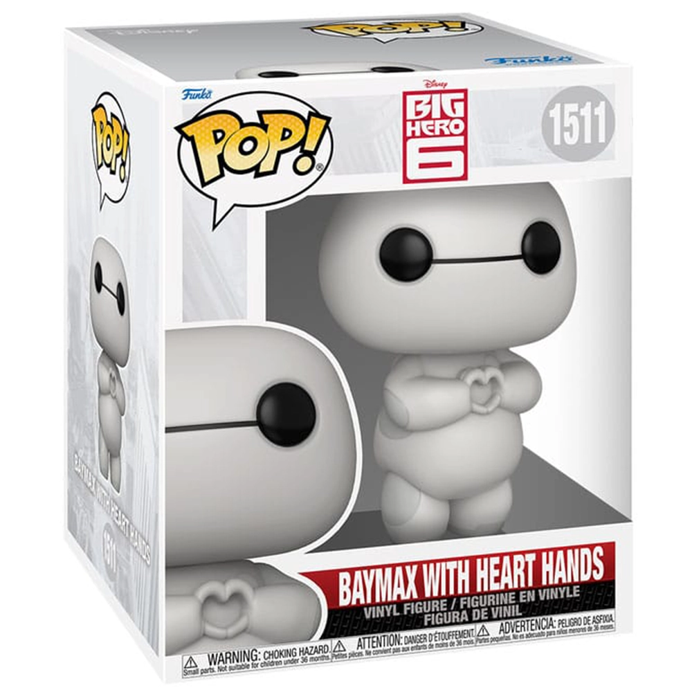 Funko POP! Disney Big Hero 6 Baymax with Heart Hands 6" #1511 (Super Sized POP!)