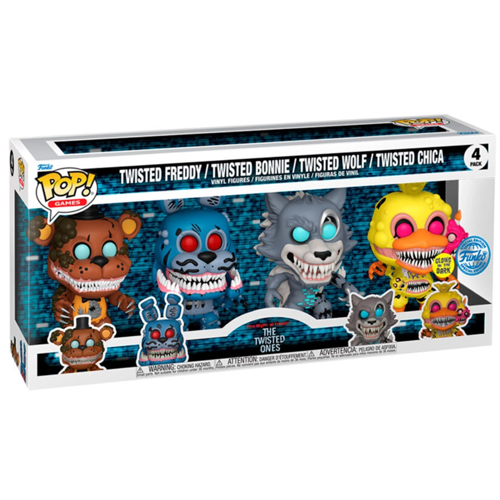 Funko POP! Games Five Nights At Freddy's Twisted Freddy / Twisted Bonnie / Twisted Wolf / Twisted Chica 4-Pack 0