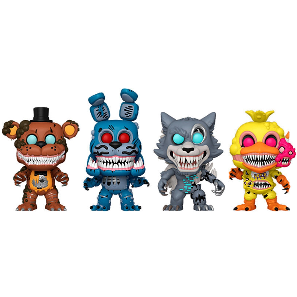 Funko POP! Games Five Nights At Freddy's Twisted Freddy / Twisted Bonnie / Twisted Wolf / Twisted Chica 4-Pack
