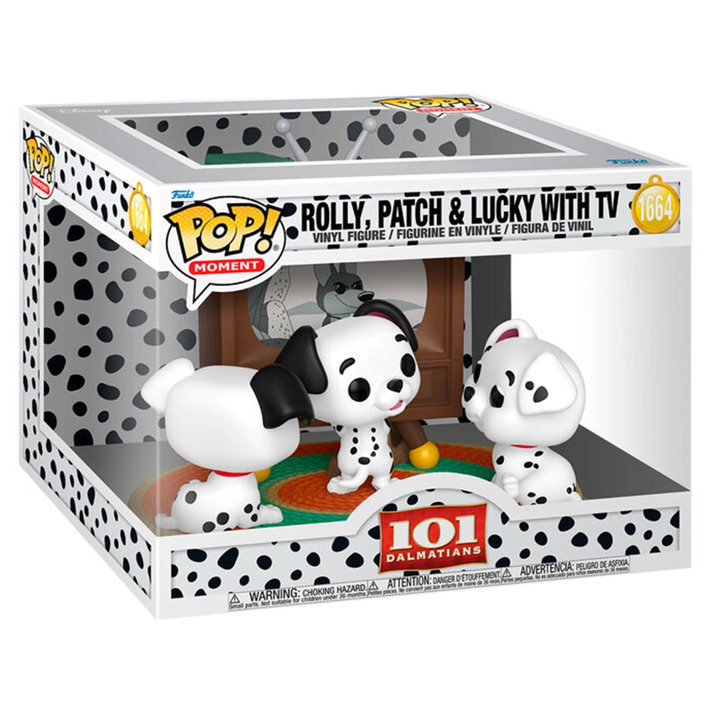 Funko POP! Moment Disney 101 Dalmatians Rolly, Patch & Lucky with TV #1664 0