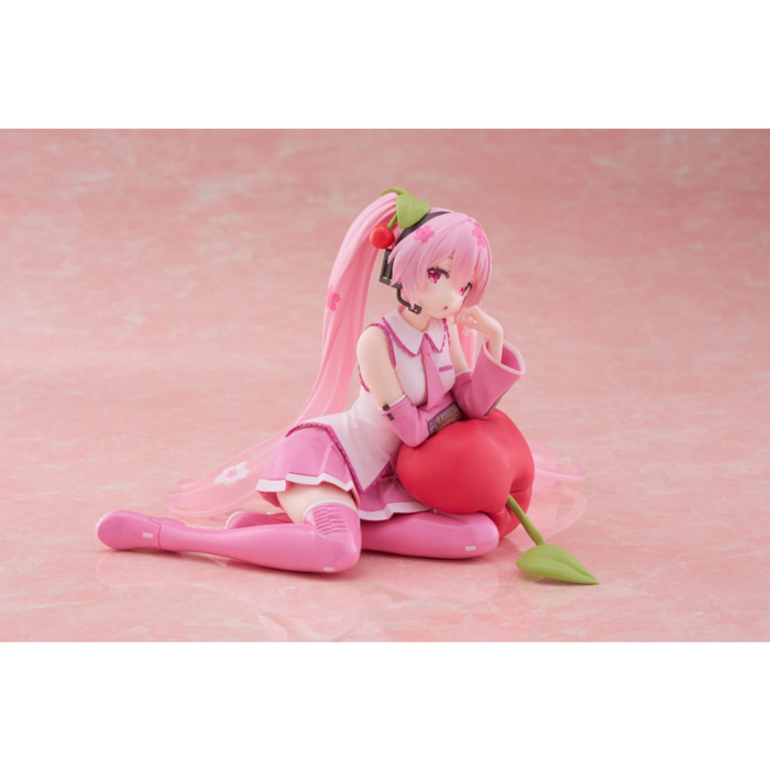 Hatsune Miku PVC Statue Desktop Cute Figure Sakura Miku Cherry Cushion Ver 13 cm