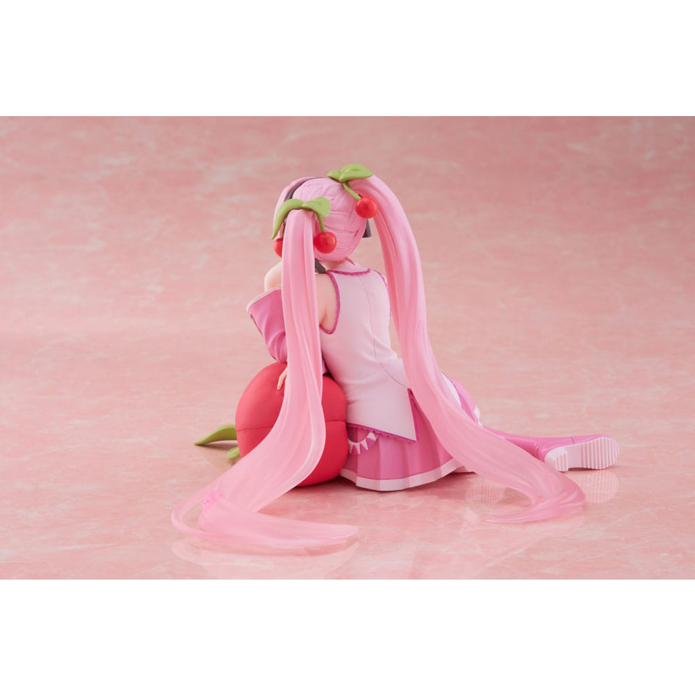 Hatsune Miku PVC Statue Desktop Cute Figure Sakura Miku Cherry Cushion Ver 13 cm 2