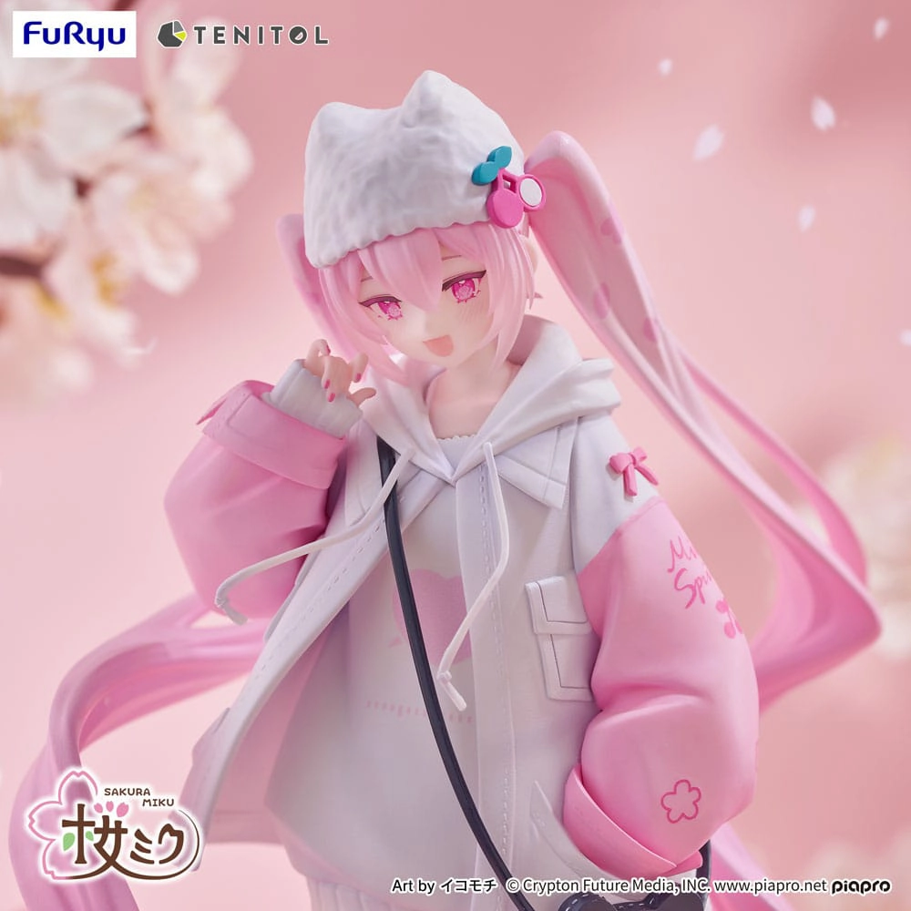 Hatsune Miku Tenitol PVC Statue Sakura Miku Cool style [petit] 19 cm 3