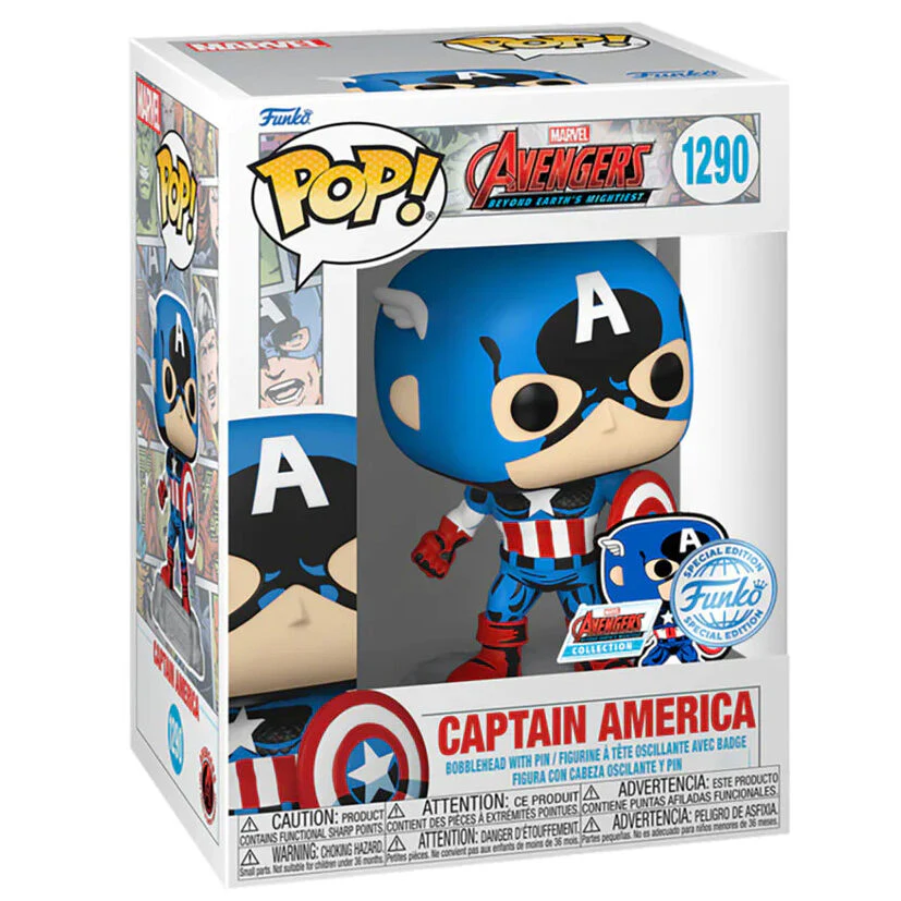 Funko POP! Avengers: Beyond Earth's Mightiest - Captain America with Pin Exclusive #1290