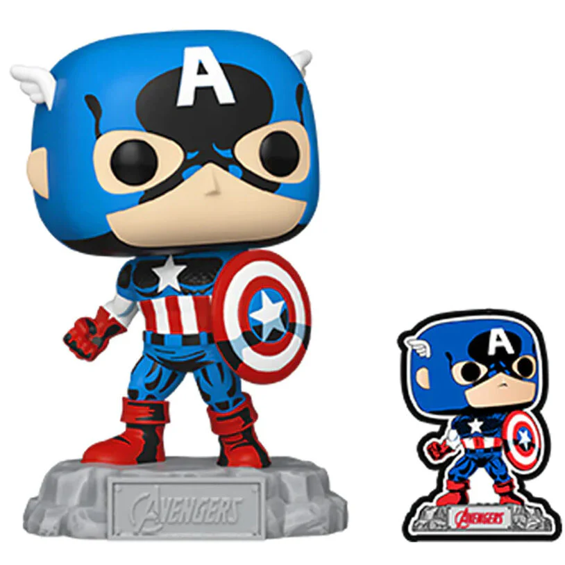 Funko POP! Avengers: Beyond Earth's Mightiest - Captain America with Pin Exclusive #1290