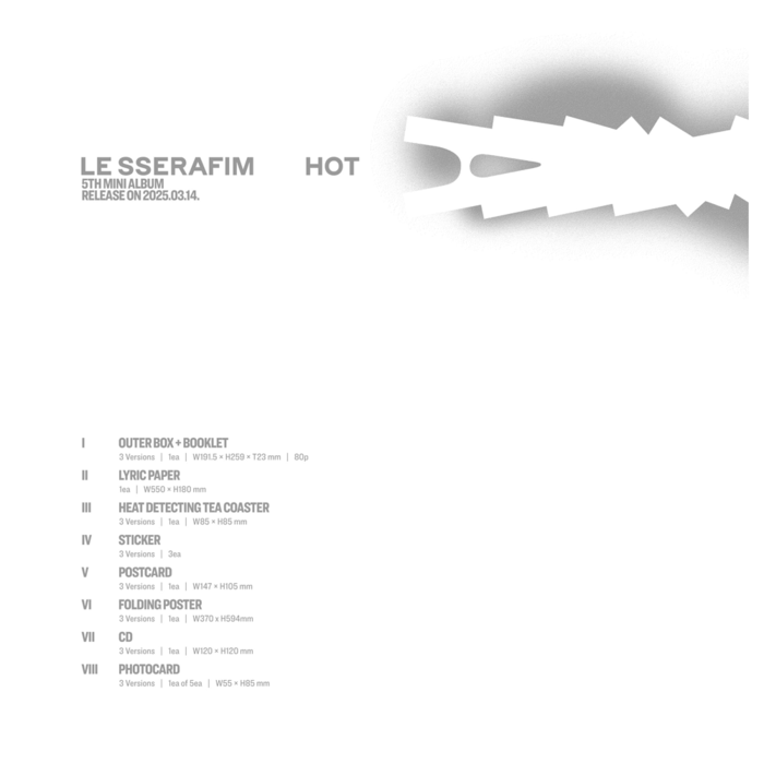 LE SSERAFIM 5TH MINI ALBUM - HOT