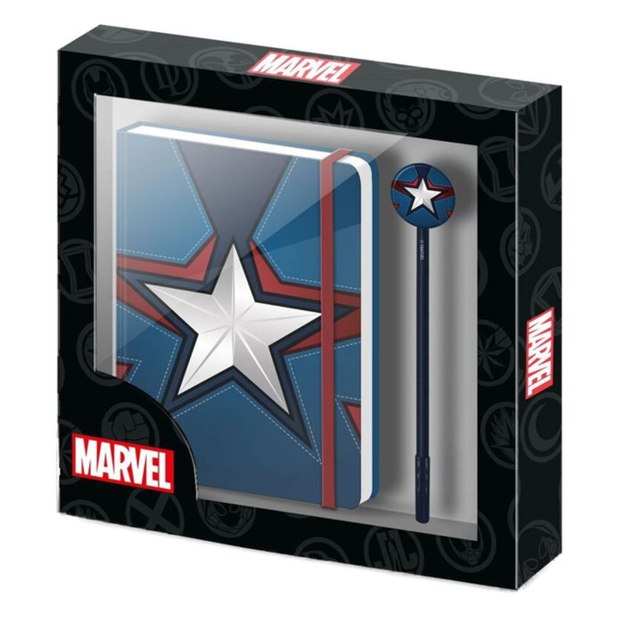 Marvel Captain America Diary + Pen Set