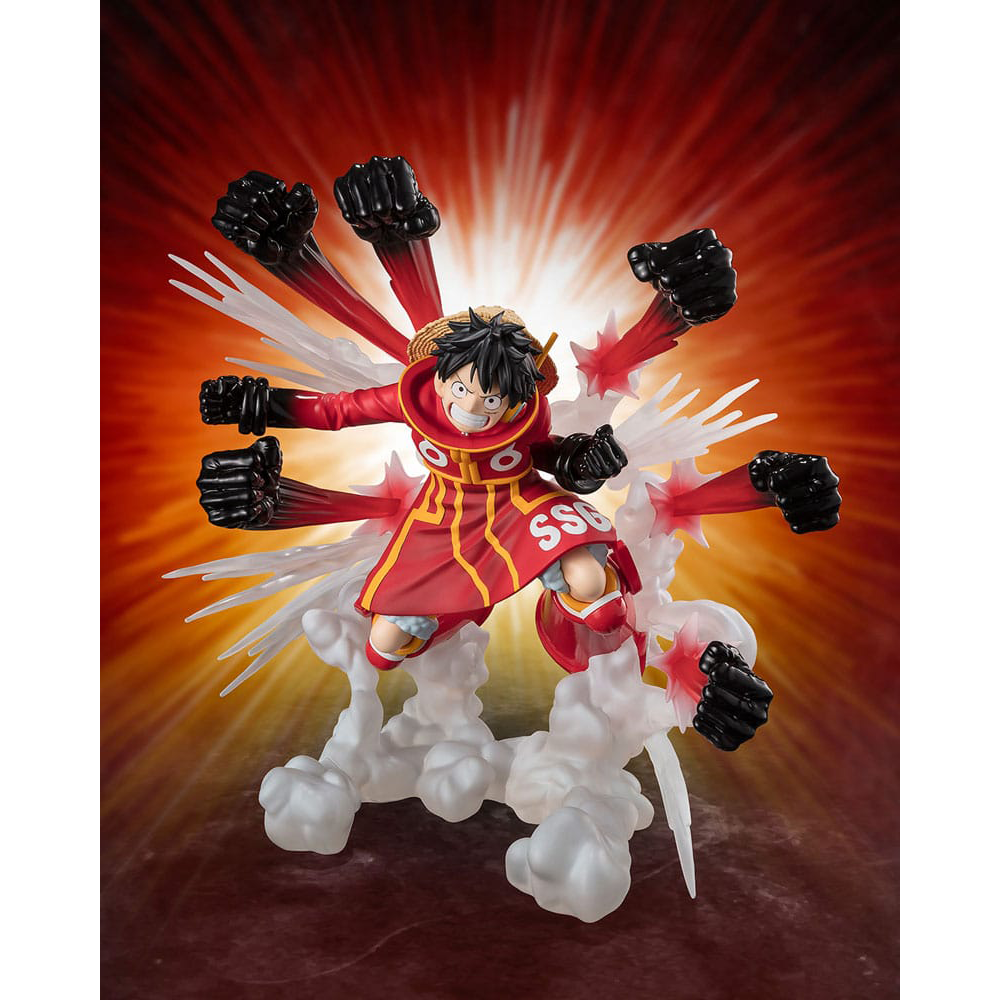 One Piece Figuarts ZERO Extra Battle PVC Statue Monkey D. Luffy Gum Gum Hawk Gatling 19 cm 0