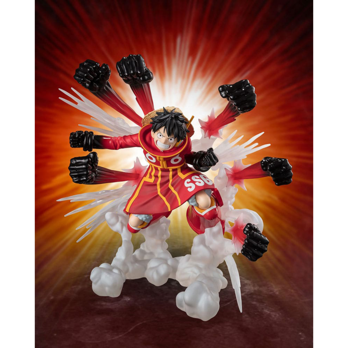 One Piece Figuarts ZERO Extra Battle PVC Statue Monkey D. Luffy Gum Gum Hawk Gatling 19 cm