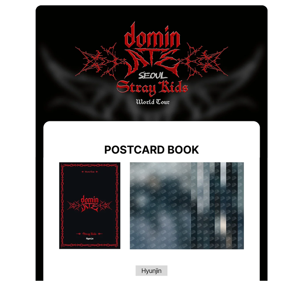STRAY KIDS dominATE SEOUL WORLD TOUR OFFICIAL MD POSTCARD BOOK HYUNJIN
