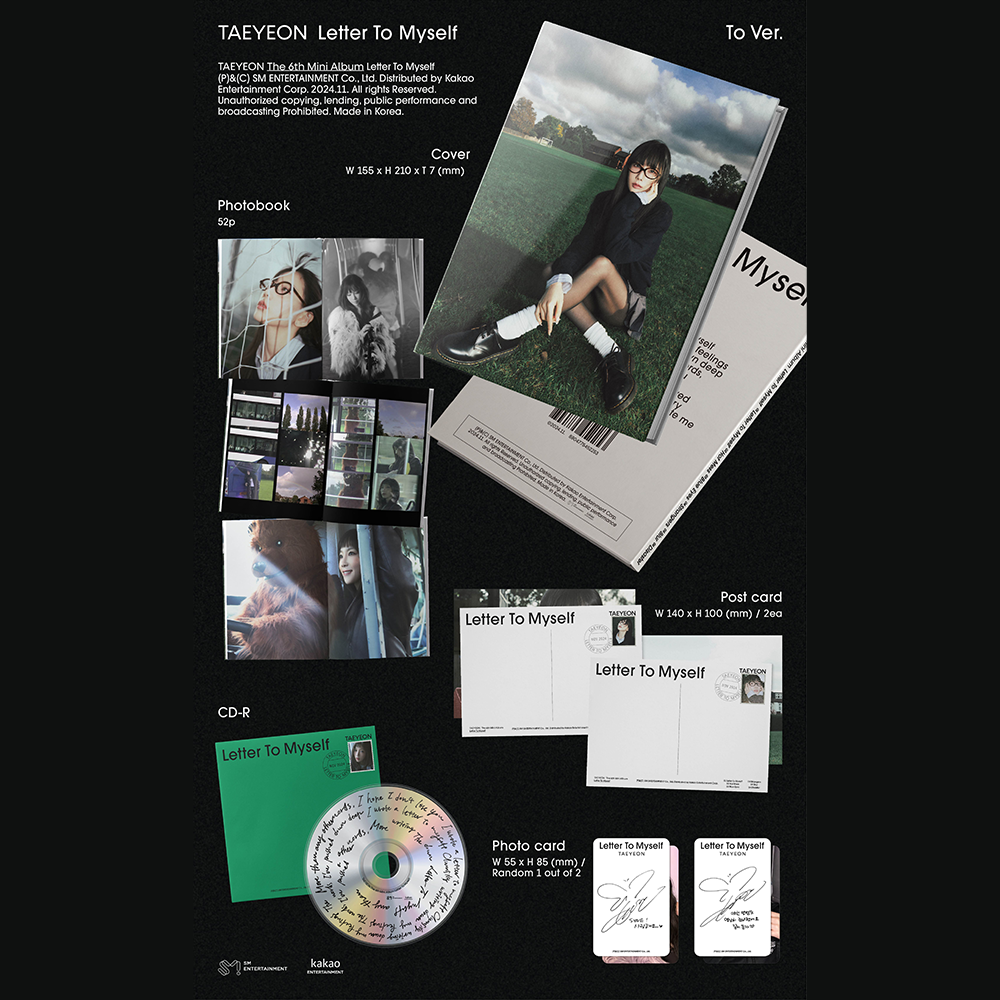TAEYEON 6TH MINI ALBUM LETTER TO MYSELF (TO VER.) 1