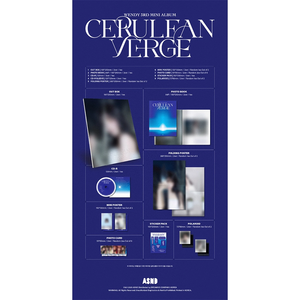 ウェンディ　cerulean verge トレカ　photo book セット jp.ktown4u.com : WENDY - ミニアルバム3集 [Cerulean Verge