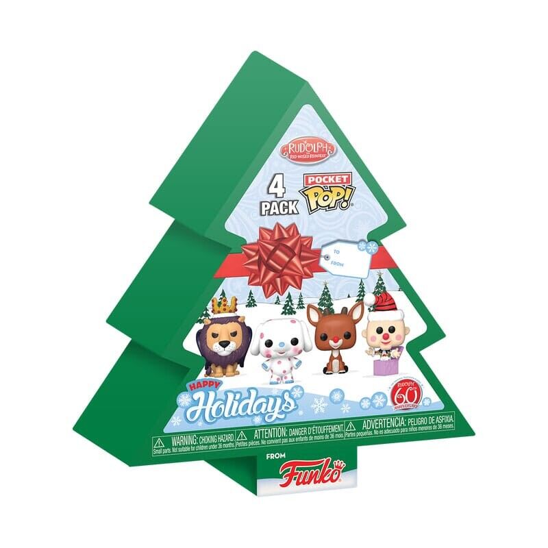 Funko Pocket POP! Keychains Rudolph Holiday 2024 - Tree Holiday Box 4-Pack