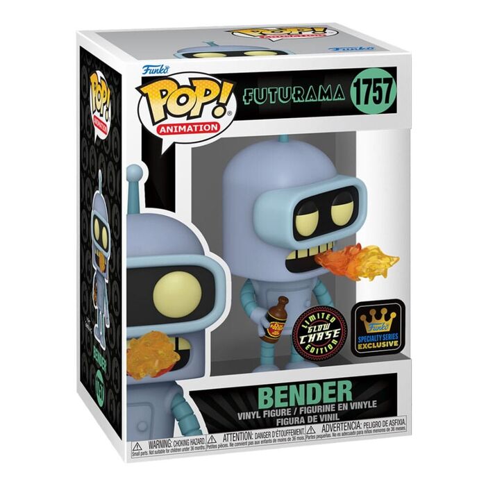 Funko POP! Animation Futurama Bender (Specialty Series Exclusive) Glow Chase & Limited Edition #1757