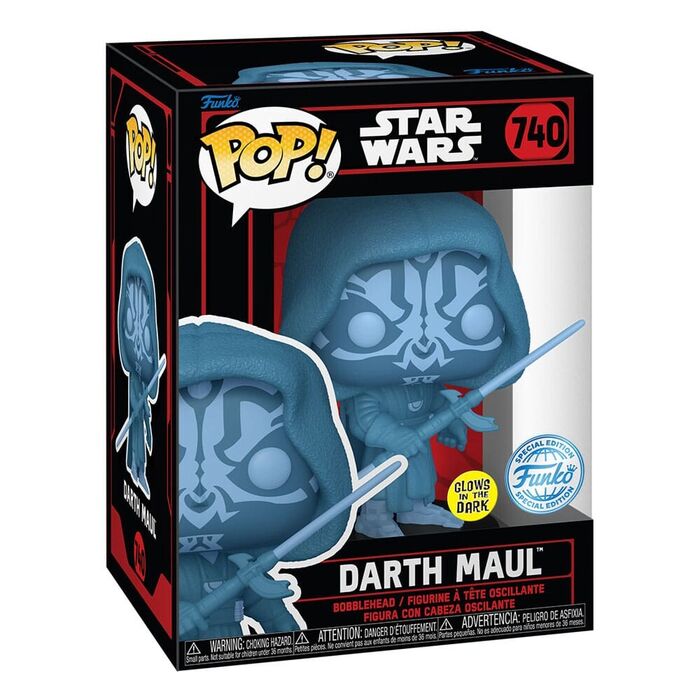 Funko POP! Star Wars: Dark Side Darth Maul (Holographic & Glow in the Dark) Special Edition #740
