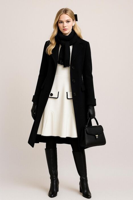 Vestido Iconic Contrast