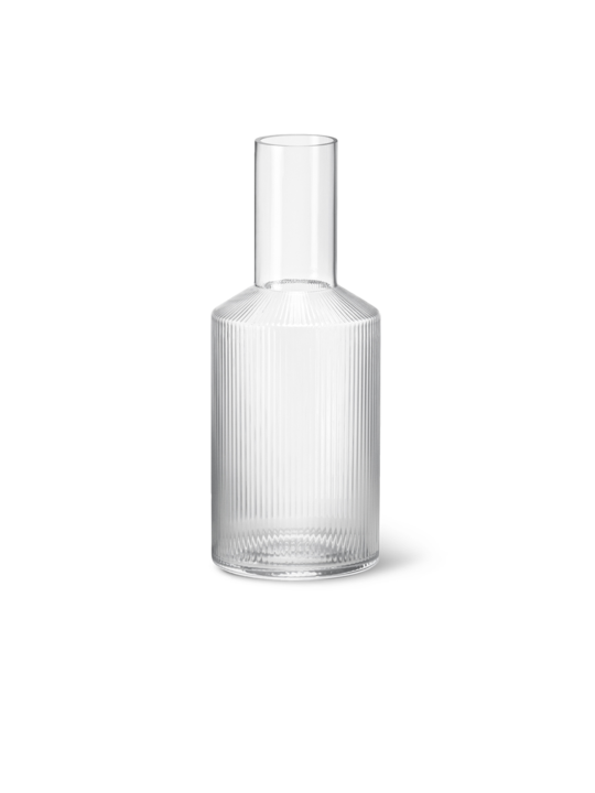 Garrafa de Vidro Ripple Transparente