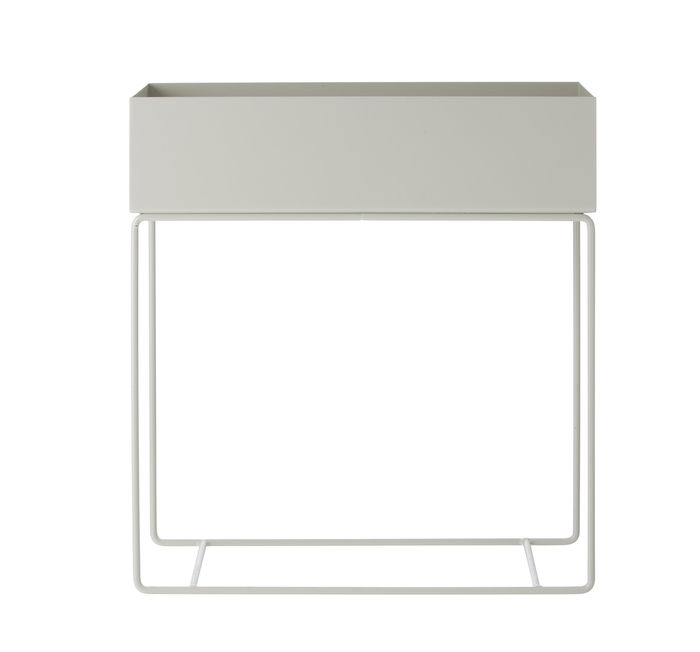 Plant Box Rectangular Cinza Claro
