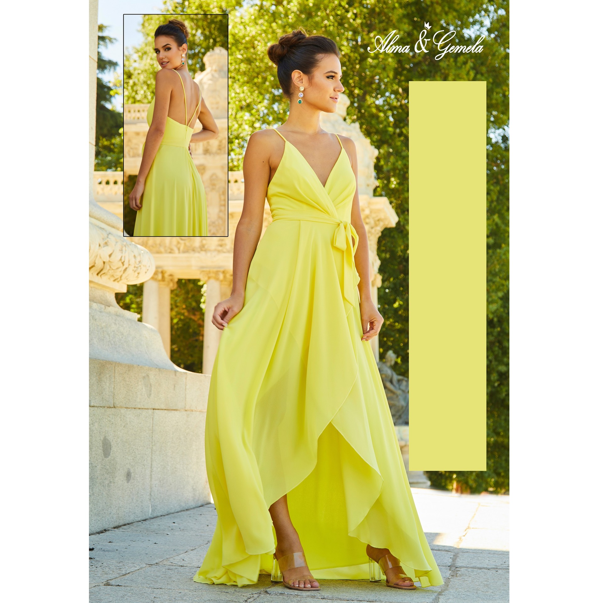 Vestido sales comprido amarelo