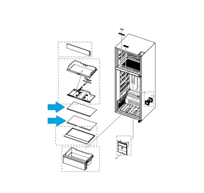 Estante de vidrio para refrigerador Samsung RT5300