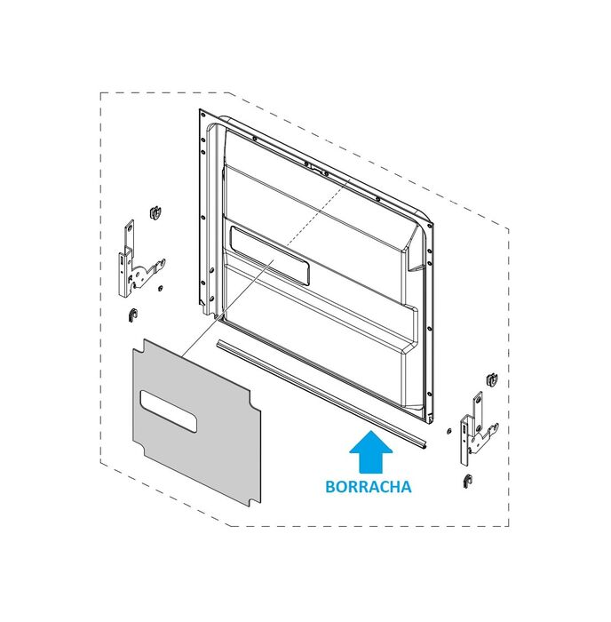 Parte inferior de la puerta del lavavajillas Samsung DW-FN320T