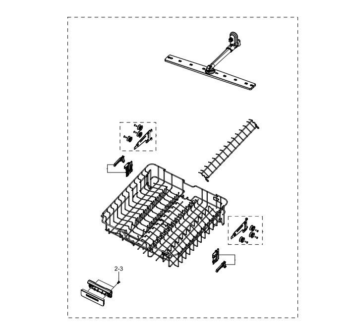 Cesta superior del lavavajillas Samsung DW60