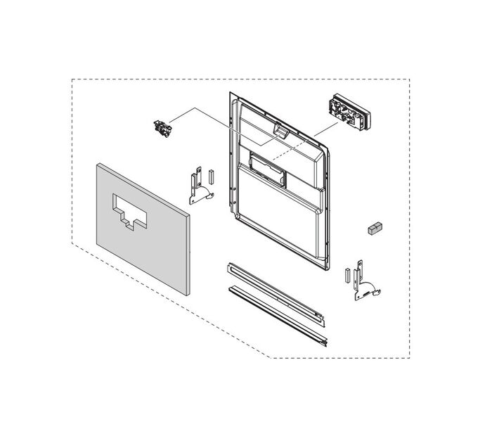 Parte Inferior da Porta Maquina Lavar Loiça Samsung
