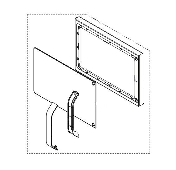 Puerta frontal del microondas Samsung MS23F