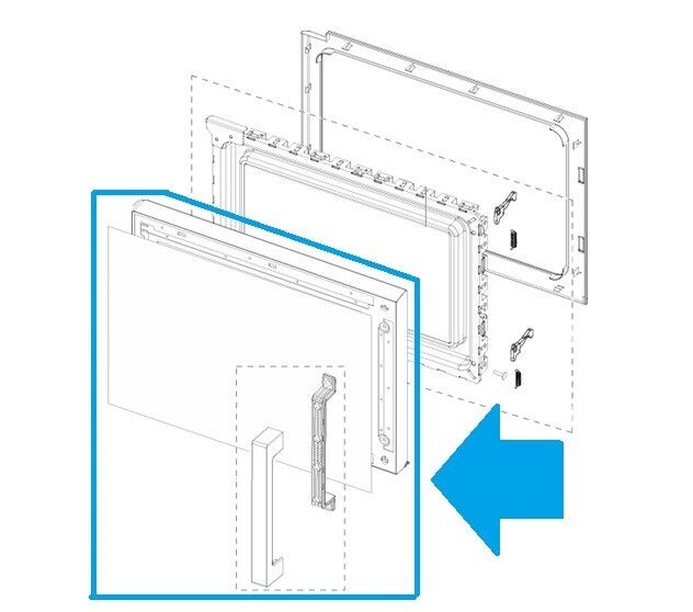 Frontal da Porta Micro-Ondas Samsung MC28A