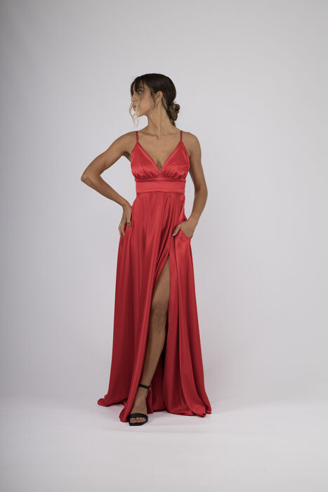 Vestido Comprido Cintado