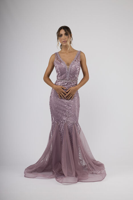 Vestido Comprido em Renda 