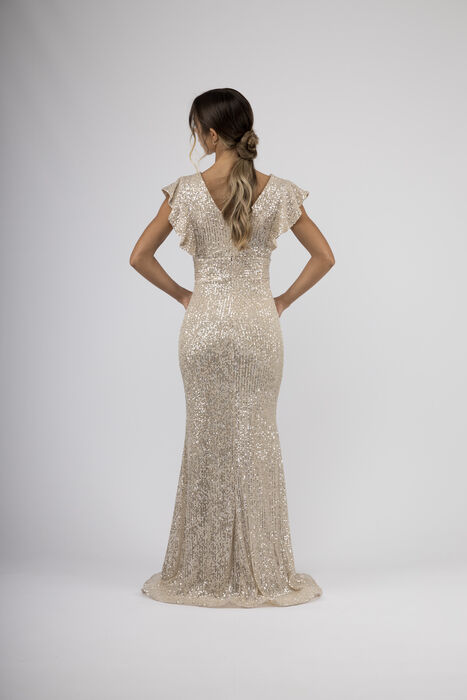 Vestido comprido Sereia em Lantejolas