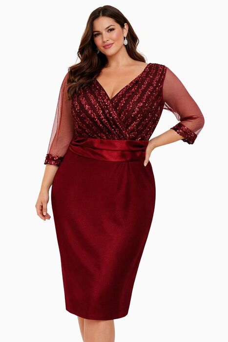 Vestido Curto com Lantejoulas