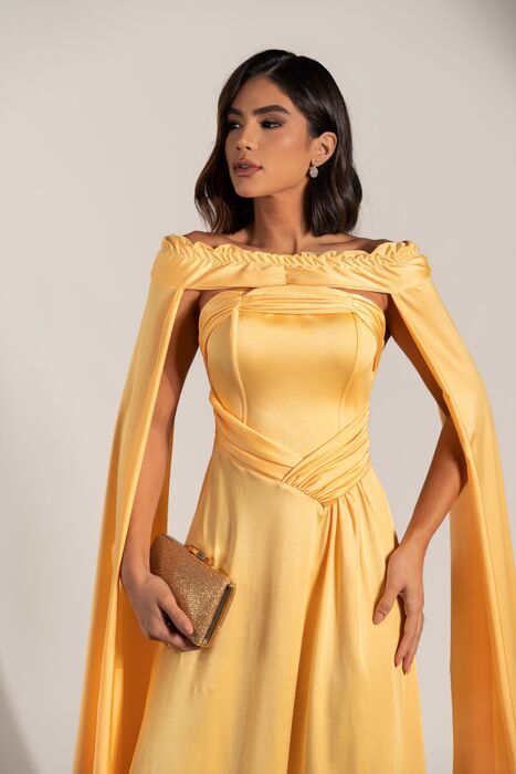 Vestido Comprido com capa
