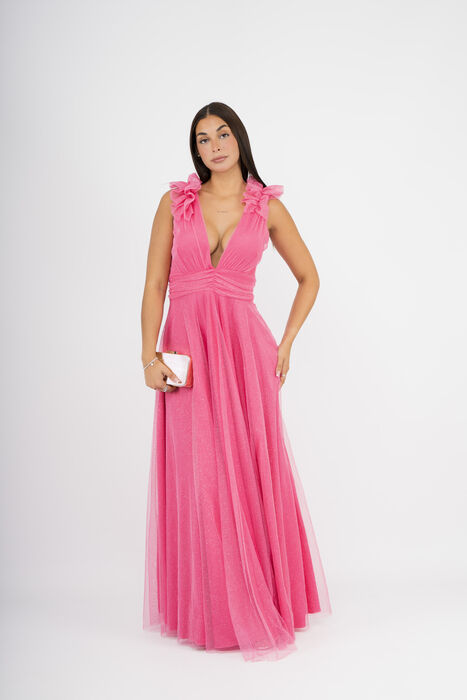 Vestido Comprido em Tule
