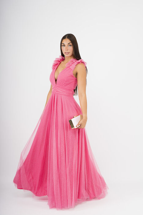 Vestido Comprido em Tule